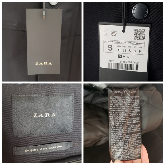 Zara Mens Denim Zip/Button Baseball Jacket NWT - Picture 7 of 8